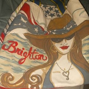 Brighton Chic Ahoy Canvas Hand Painted Tote Bag